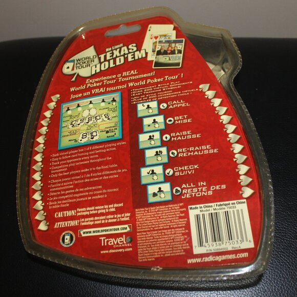 3/$55❤️Radica No Limit Texas Hold 'Em World Poker Tour Electronic Handheld Game - Picture 7 of 8